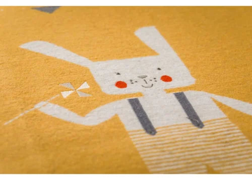 JUWEL Babydecke “Hase” gelb/rosa