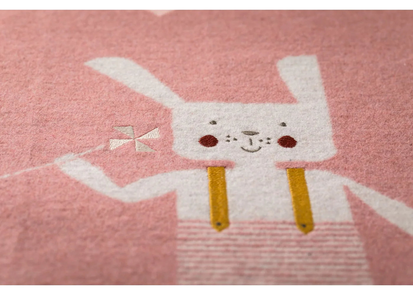 JUWEL Babydecke “Hase” gelb/rosa