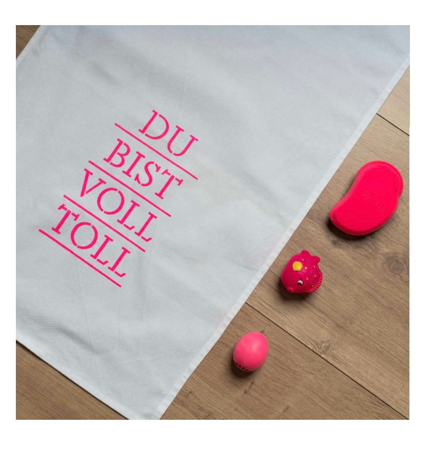 17;30 Hamburg Geschirrtuch Du bist voll toll