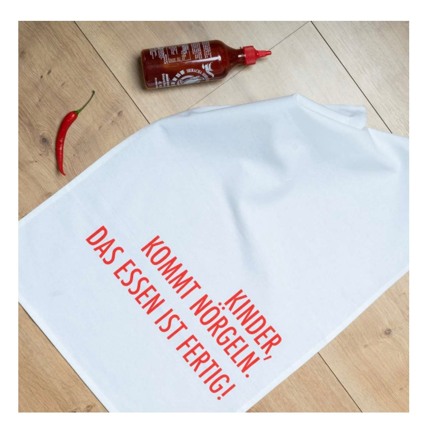 17;30 Hamburg Geschirrtuch Kinder, kommt nörgeln