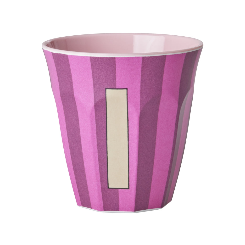 Buchstabenbecher-rosa gestreift