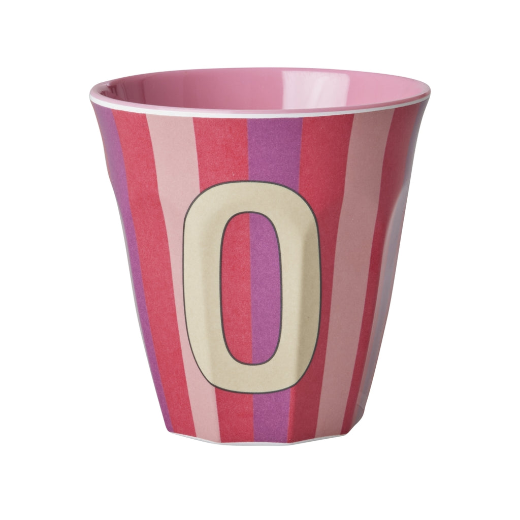 Buchstabenbecher-rosa gestreift