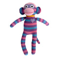 Kuscheltier Sockenaffe Midi Streifen rosa/lila