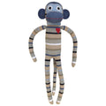 Kuscheltier Sockenaffe Maxi Streifen hellblau/grau