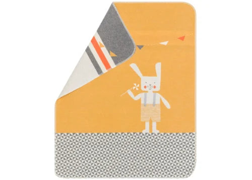 JUWEL Babydecke “Hase” gelb/rosa