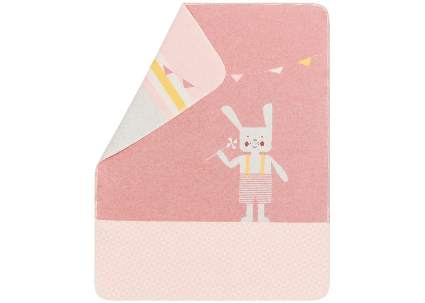 JUWEL Babydecke “Hase” gelb/rosa