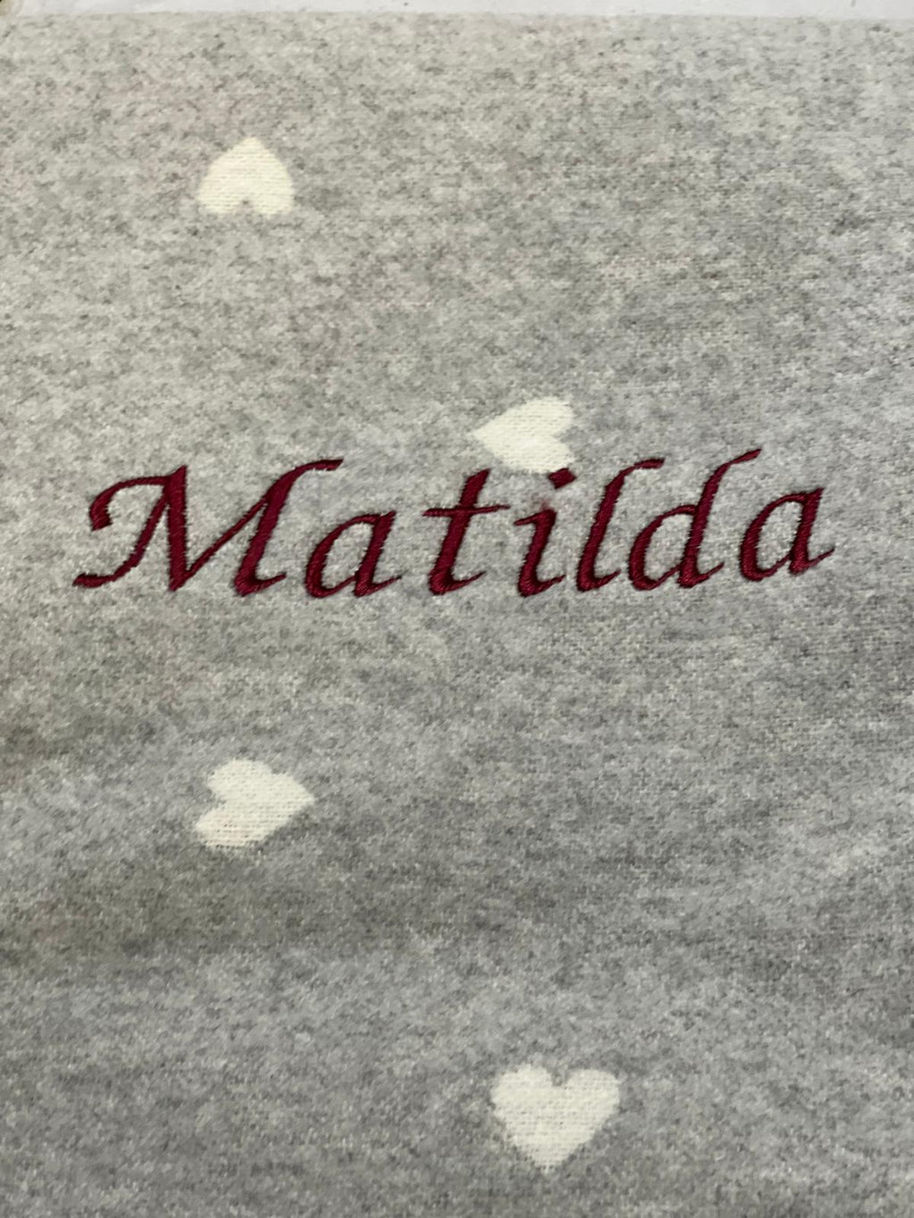 JUWEL Babydecke grau oder rosa “Herzen allover"