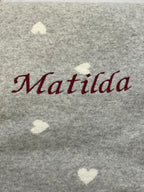 JUWEL Babydecke grau oder rosa “Herzen allover"