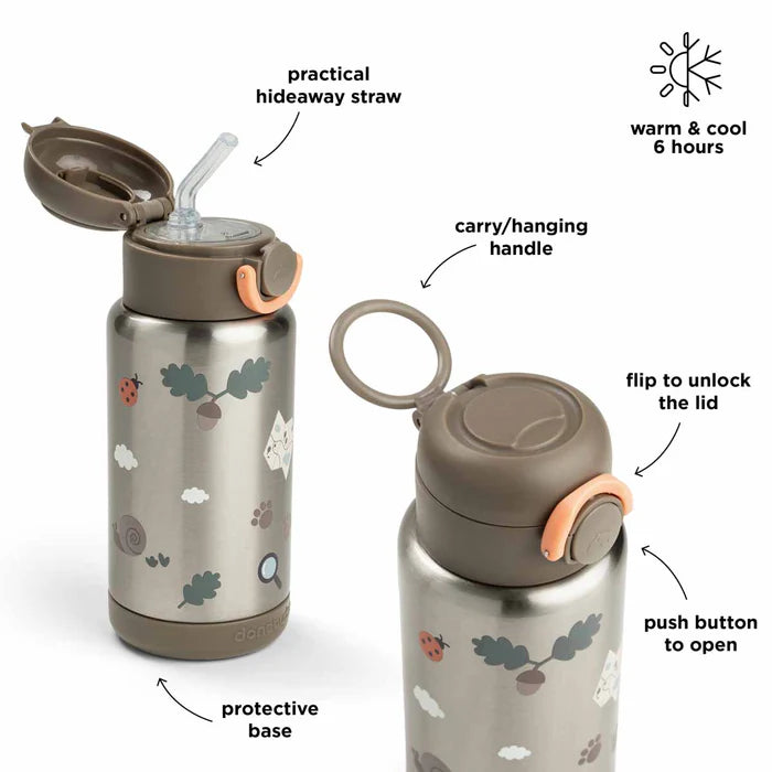 Insulated straw bottle - Tiny trails - Sand - 340 ml
